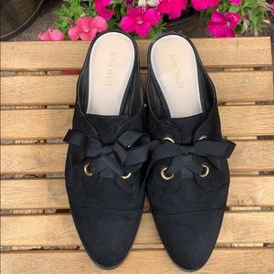 Nine West Suede Lace-up Mules